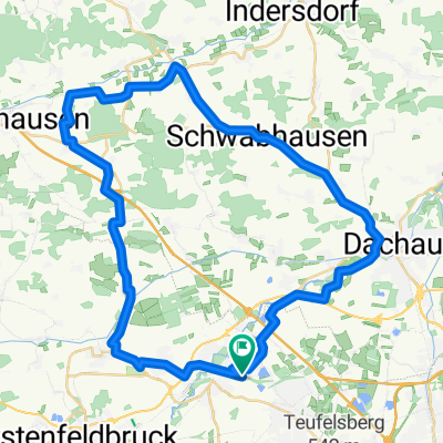 Olching - Dachau - Stetten - Erdweg - Welshofen - Wiedenzhausen - Sulzemoss - Überacker - Maisach - Gernlinden - Olching