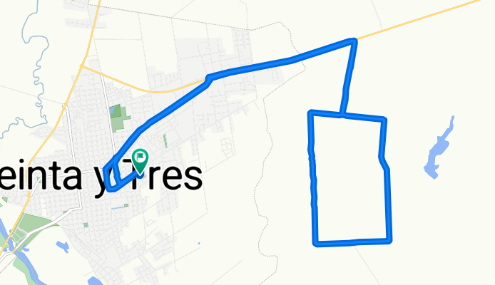 De Calle Telmo Batalla 55, Treinta y Tres a Calle Telmo Batalla 55, Treinta y Tres