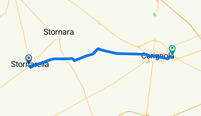 Da Via S. Ten. Costa 25, Stornarella a Via San Samuele 28, Cerignola
