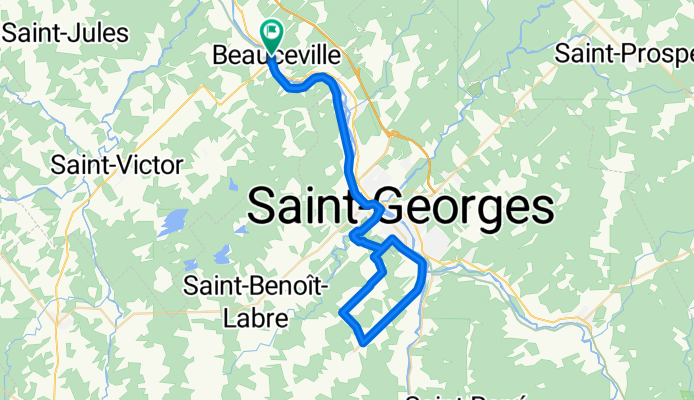 Beauceville - St-goearges - St-Jean de la Lande (aller-retour)