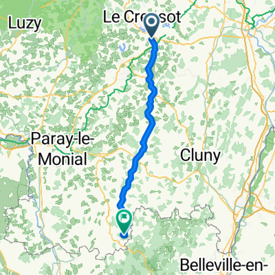 1–3 Rue du Puits Wilson, Montchanin naar Chevadot, Chauffailles