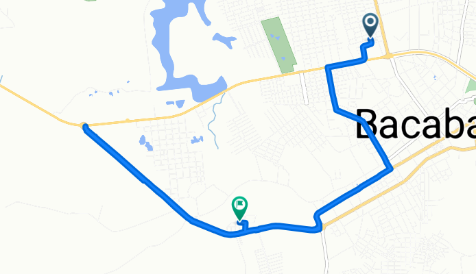 Route from Rua Mariano Chaves, 17, Bacabal