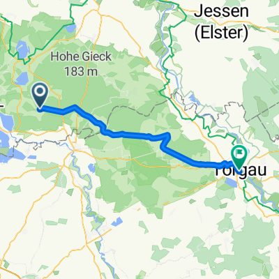 Relaxed route in Muldestausee