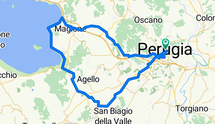 perugia - magione - san feliciano - san savino - mugnano - pillonico materno - perugia