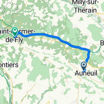 De 443 Route de Beauvais, Auneuil à 7–25 Place de l'Abbaye, Saint-Germer-de-Fly