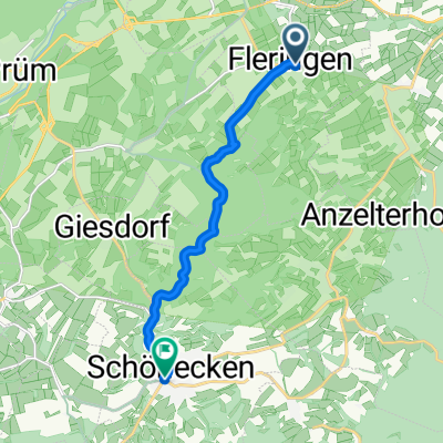 Brunnenstraße 1, Fleringen nach Nimstalstraße 2, Schönecken