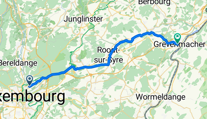 Rue de la Lavande 4, Luxembourg to Rue des Tanneurs 3, Grevenmacher