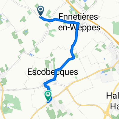 De 9 Rue de la Vallée, Ennetières-en-Weppes à 116 Route de Fournes, Erquinghem-le-Sec