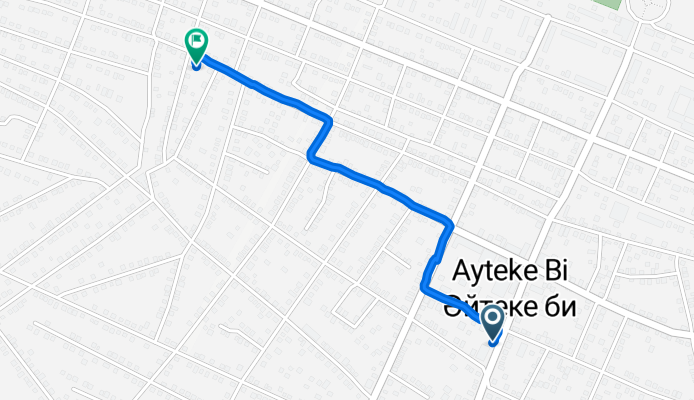 От Әитеке Би, Айтеке Би до улица Мустафа Шокай, Айтеке Би