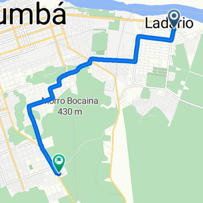 De Rua Riachuelo, 455–535, Ladário a BR-262, Corumbá