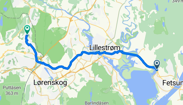Route from Furulund