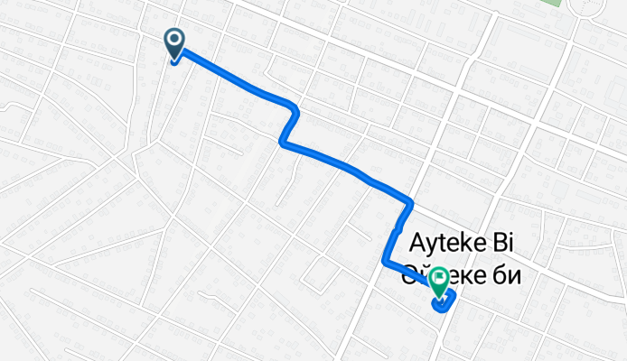 маршрут с улица Мустафа Шокай, Айтеке Би