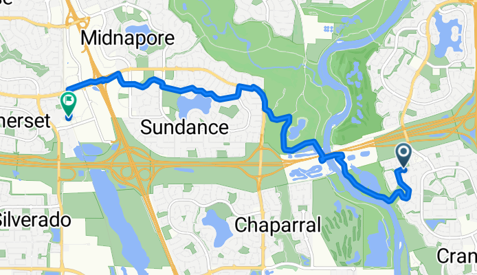 35 Cranleigh Dr SE, Calgary to 80 Somervale Pk SW, Calgary