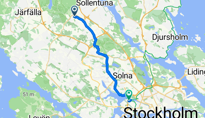 Kaskögatan 32, Stockholm to Warfvinges väg 35, Stockholm