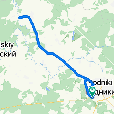 От улица Мира 20а, Родники до улица Мира 20а, Родники