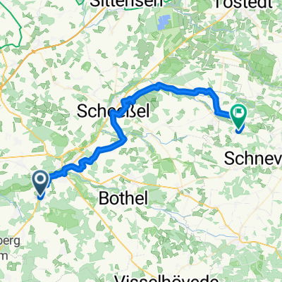 Hauptstraße 20, Rotenburg (Wümme) nach Zum Hungerkamp, Schneverdingen