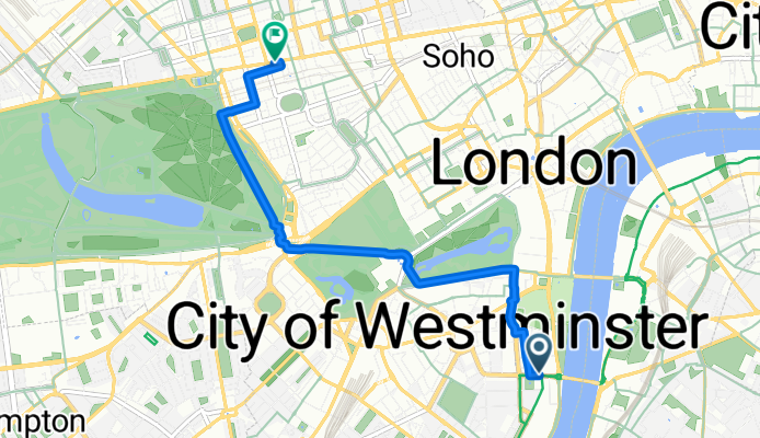 Horseferry Rd to Oxford St (Marble Arch)