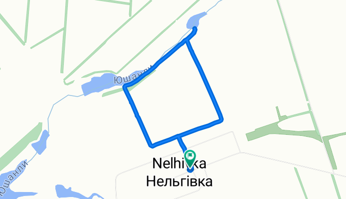 вулиця Космічна, Нельгівка to вулиця Космічна, Нельгівка