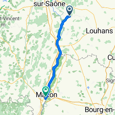 Impasse des Vernes 1, Saint-Germain-du-Plain to Chemin des Moulins 194, Mâcon