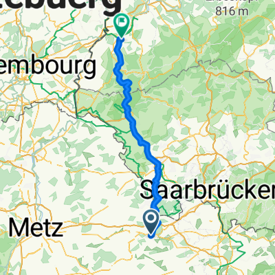 De 1 Passage des Poilus, Saint-Avold à Michael-Scherer-Straße, Konz