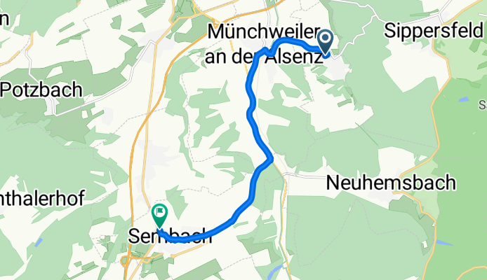 Bergstraße 11, Gonbach nach Kaiserstraße 28A, Sembach