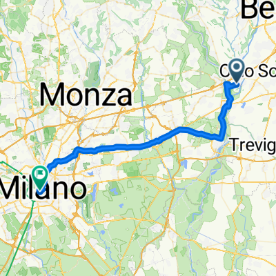 Da Via Caduti di Nassiriya 3, Brembate a Piazza del Duomo, Milano