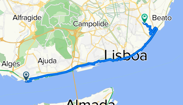 Rota para Rua Sousa Viterbo 56, Lisboa