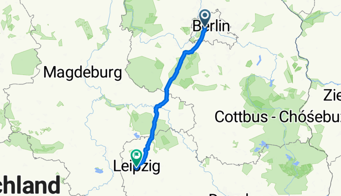 Behaimstraße 16, Berlin to Thomaskirchhof 22, Leipzig
