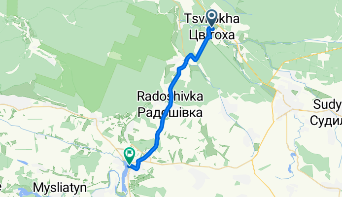 От вулиця Незалежності 1, Цвітоха до вулиця Шевченка, Ізяслав