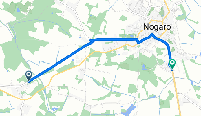 De D931, Arblade-le-Haut à Lotissement la Tuilerie 20, Nogaro