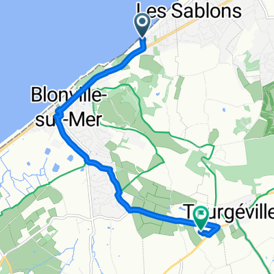 De Boulevard de la Mer 16, Benerville-sur-Mer à Le Lieu Perrier 214, Vauville