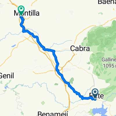 De Carretera Encinas Reales 33, Rute a Calle Edison 20, Montilla