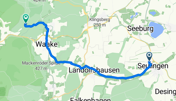 Route von An der Schule 12, Seulingen
