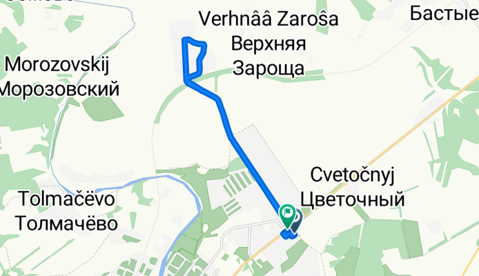 От улица Машиностроителей 17/2, Мценск до улица Машиностроителей 18, Мценск