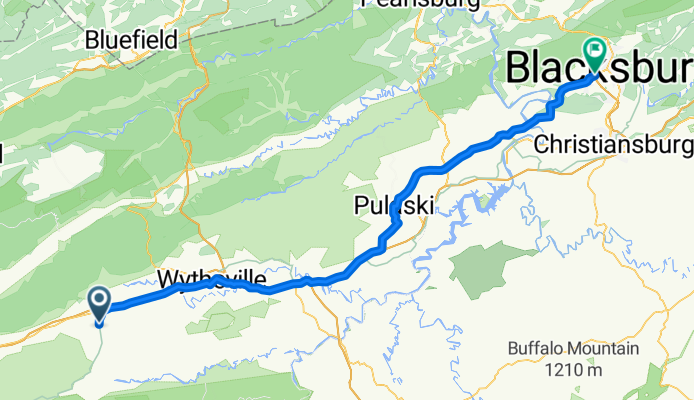 Rural Retreat, VA to Blacksburg, VA