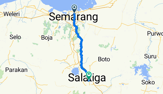Jalan Taman Tawang No. 1, Kecamatan Semarang Utara to Jalan Gilingrejo No. 227, Kecamatan Tingkir