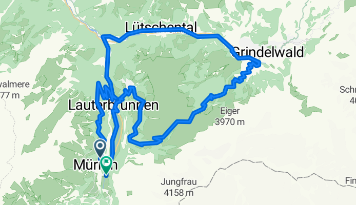 Ägerten 1079C, Mürren to Lengwald 301, Stechelberg