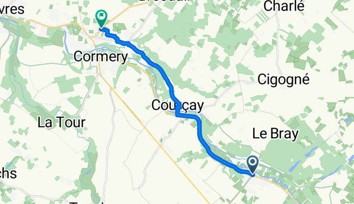 Restful route in Reignac-sur-Indre