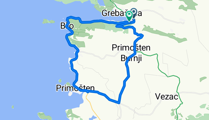 Grebastica to Primosten return route