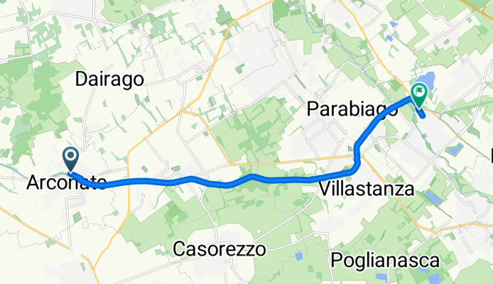 Da Vicolo Privato Calloni 10, Arconate a Via Giuseppe Parini 22, Nerviano