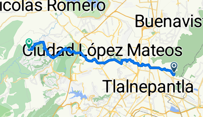 De Calle Mixtecas 20, Tlalnepantla a Calle de la Torre de Támesis 13, Condado de Sayavedra