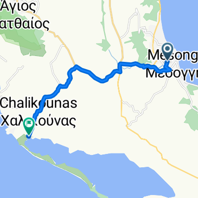 De Eparchiaki Odos Vrionis-Agiou Nikolaou, Moraitika à To Villa Halikounas, Kerkira