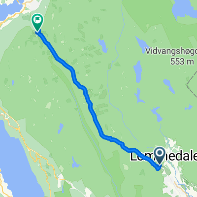 Gamleveien 205, Lommedalen nach Dronningveien 500, Krokkleiva