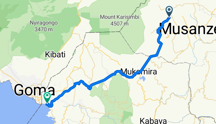 musanze to Gisenyi