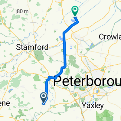 Route to Cross Road, Peterborough