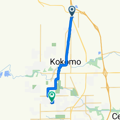 3660 N Reed Rd, Kokomo to 1307 Bagley Dr E, Kokomo