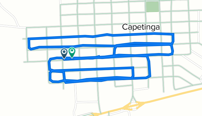 De Rua Dona Alzira de Carvalho, 909–1021, Capetinga a Rua Dona Alzira de Carvalho, 909–1021, Capetinga