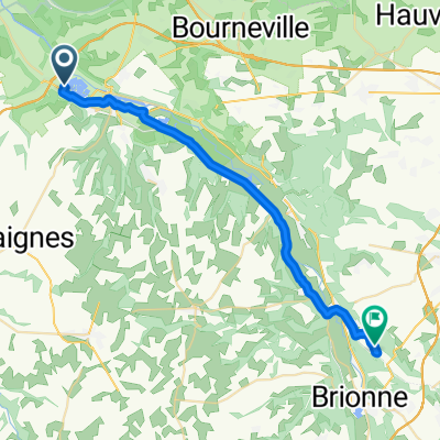 De Chemin du Colombier 2, Toutainville à Moulin au Cat Haut 3, Le Bec-Hellouin