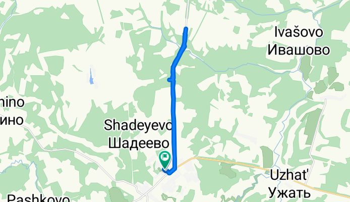От Unnamed Road, Серпейск до Unnamed Road, Серпейск