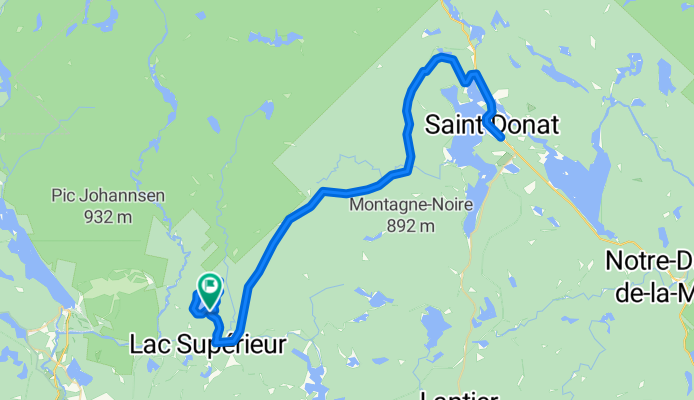Lac Supérieur - Saint-Donat aller-retour
